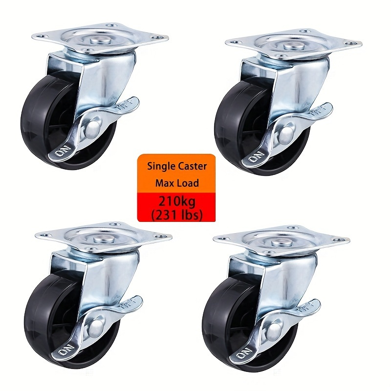 Heavy Equipment Tires - 4 roulettes pivotantes robustes de 2