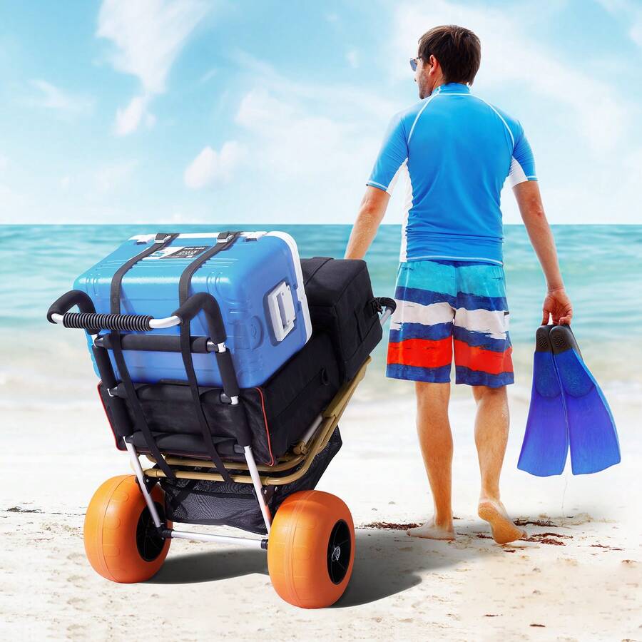 Chariot de plage avec grandes  - Heavy Equipment Tires avis et prix