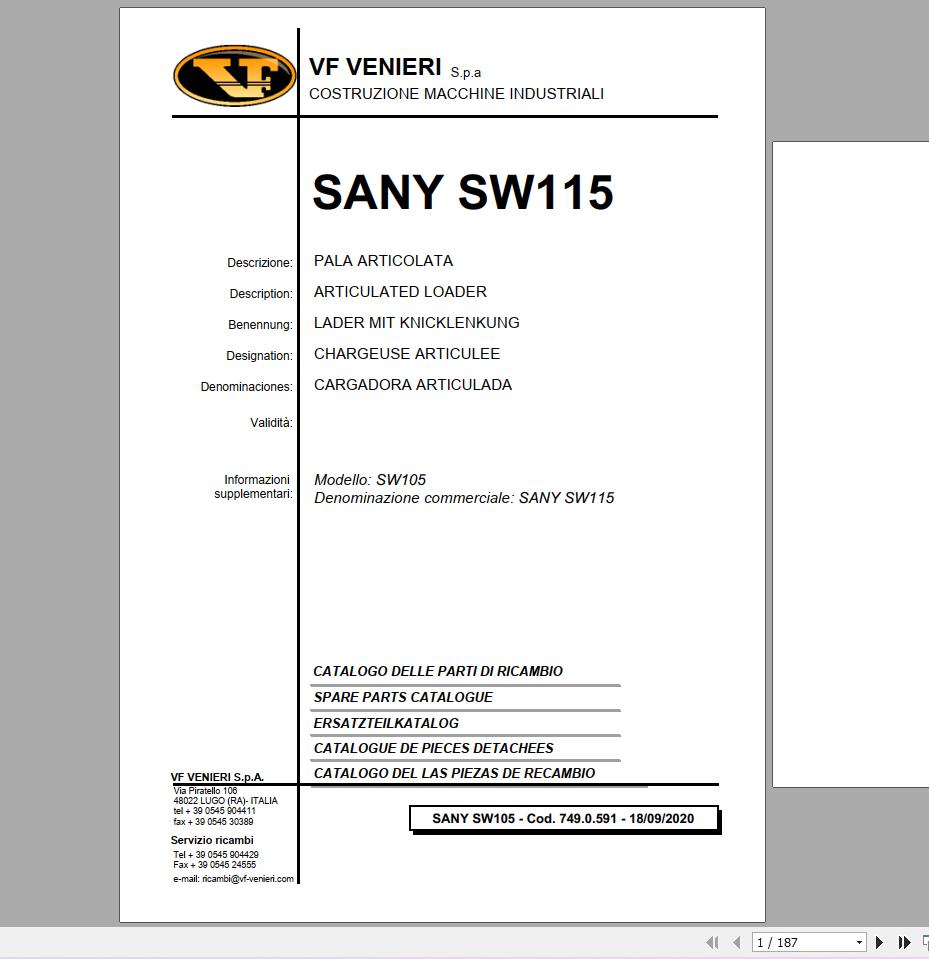 SpecDiag Sany Heavy Equipment  - Heavy Equipment Pdf avis et prix