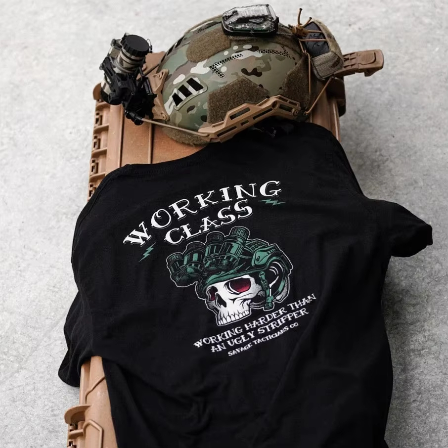 T-shirt tactique vert et rouge - Heavy Equipment Operator Shirts avis et prix